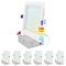 Luxrite 6 Inch Square LED Recessed Downlights 5CCT 2700K-5000K 15W 1400LM Dimmable Wet Rated Baffle, 6PK LR23740-6PK - alternate 1
